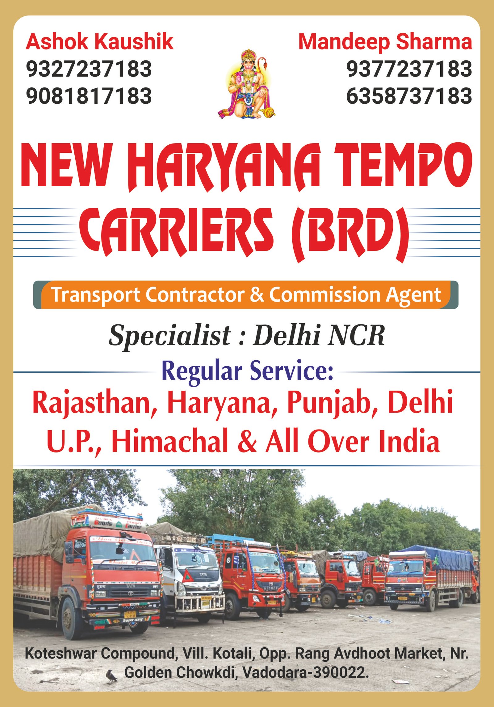 Newn Haryana Tempo Carriers